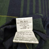 Pal'las Palace チェック コットンガーゼ シャツワンピ FOP25026A 日本製 サイズ2 ワンピース グリーン ネイビー レディース パラスパレス【中古】6-0519M♪