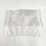 MARGARET HOWELL リネン チェック 589-8188002 ストール シロ Ｌグレー レディース マーガレットハウエル【中古】6-0528M◎