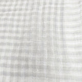 MARGARET HOWELL リネン チェック 589-8188002 ストール シロ Ｌグレー レディース マーガレットハウエル【中古】6-0528M◎