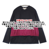 COMME des GARCONS シフォン 切替デザイン ブラウス AD2020 GF-T009 サイズM ブラウス シャツ クロ ボルドー レディース コムデギャルソン【中古】6-0706G◎