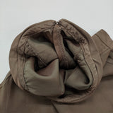 tricot COMME des GARCONS 丸襟 製品加工 M キュプラ ノースリーブ ブラウス シャツ AD2003 ブラウン レディース トリココムデギャルソン【中古】6-0607S♪