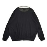 YARRA やわらかコットンニットカーディガン 定価9350円 12643127 カーディガン ブラック レディース ヤラ【中古】6-0830M∞