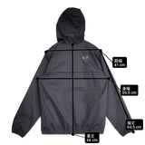 PLAY COMME des GARCONS K-WAY FULL ZIP BLACK 定価29700円 サイズS ナイロンジャケット ブラック レディース プレイコムデギャルソン【中古】6-0619M♪