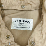 FRAMeWORK コットン ポリウレタンコーティング サイズ36 フード付き コート ベージュ レディース フレームワーク【中古】6-0706G◎
