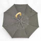 Traditional Weatherwear バンブー ドット柄 折り畳み 傘 グレー コン レディース トラディショナルウェザーウェア【中古】6-0521G◎