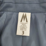 M53 エムゴーサン イザイヤ オーバージャケット MJ-051 ジャケット ブルー灰 レディース【中古】6-0706G◎