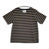 MHL. STRIPED DRY COTTON JERSEY ボーダー 定価14300円 サイズ2 半袖Ｔシャツ カットソー 23SS ブラック ベージュ レディース エムエイチエル【中古】6-0607S♪