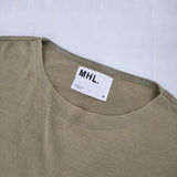 MHL. 596-3266504 DRY COTTON JERSEY 長袖Ｔシャツ カットソー ロンＴ 23AW ベージュ メンズ エムエイチエル【中古】6-0816M∞