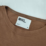 MHL. 596-4166501 DRY COTTON JERSEY 長袖Ｔシャツ カットソー ロンＴ 24SS ブラウン メンズ エムエイチエル【中古】6-0816M∞