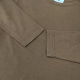MHL. 596-4166501 DRY COTTON JERSEY 長袖Ｔシャツ カットソー ロンＴ 24SS ブラウン メンズ エムエイチエル【中古】6-0816M∞