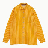 marimekko old marimekko ヴィンテージ Jokapoika ヨカポイカシャツ ストライプ サイズ40 長袖シャツ オレンジ イエロー ユニセックス マリメッコ【中古】6-0519M♪