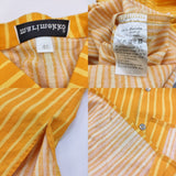 marimekko old marimekko ヴィンテージ Jokapoika ヨカポイカシャツ ストライプ サイズ40 長袖シャツ オレンジ イエロー ユニセックス マリメッコ【中古】6-0519M♪
