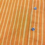 marimekko old marimekko ヴィンテージ Jokapoika ヨカポイカシャツ ストライプ サイズ40 長袖シャツ オレンジ イエロー ユニセックス マリメッコ【中古】6-0519M♪