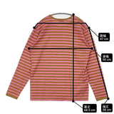 marimekko TASARATIA ボーダーカットソー ロンT サイズM カットソー ピンク オウド色 レディース マリメッコ【中古】6-0706G◎