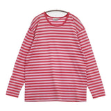 marimekko old marimekko BEAMSタグ world wide selection ヴィンテージ TASARATIA ボーダー L 長袖Ｔシャツ カットソー ロンＴ レッド ピンク ユニセックス マリメッコ【中古】6-0519M♪