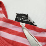 marimekko old marimekko BEAMSタグ world wide selection ヴィンテージ TASARATIA ボーダー L 長袖Ｔシャツ カットソー ロンＴ レッド ピンク ユニセックス マリメッコ【中古】6-0519M♪