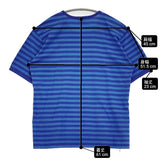 marimekko TASARATIA ボーダー サイズＭ コットン 半袖Ｔシャツ カットソー ブルー ネイビー ユニセックス マリメッコ【中古】6-0607S♪
