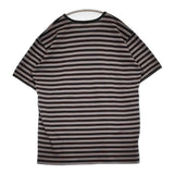 marimekko TASARATIA ボーダー サイズL コットン 半袖Ｔシャツ カットソー ブラック グレー ユニセックス マリメッコ【中古】6-0607S♪