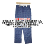 45R/45rpm ハケ目スリムパンツ コットン サイズ3 インディゴ 総柄 パンツ ブルー レディース フォーティーファイブアールピーエム【中古】6-0913M∞