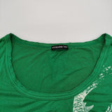 VIVIENNE TAM Tシャツドレス チュニック ドラゴンプリント 015-162504 レーヨン ワンピース グリーン レディース ヴィヴィアンタム【中古】6-0607S♪