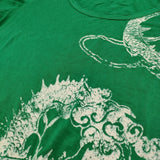 VIVIENNE TAM Tシャツドレス チュニック ドラゴンプリント 015-162504 レーヨン ワンピース グリーン レディース ヴィヴィアンタム【中古】6-0607S♪