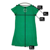 VIVIENNE TAM Tシャツドレス チュニック ドラゴンプリント 015-162504 レーヨン ワンピース グリーン レディース ヴィヴィアンタム【中古】6-0607S♪