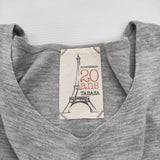 TABASA Anniversaire 20ans チュニック サイズ36 コットン 半袖Ｔシャツ カットソー グレー レディース タバサ【中古】6-0607S♪