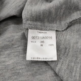 TABASA Anniversaire 20ans チュニック サイズ36 コットン 半袖Ｔシャツ カットソー グレー レディース タバサ【中古】6-0607S♪