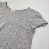 TABASA Anniversaire 20ans チュニック サイズ36 コットン 半袖Ｔシャツ カットソー グレー レディース タバサ【中古】6-0607S♪