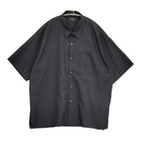 BEAMS ソリッドイージーハーフスリーブシャツ サイズM 定価12100円 ポリエステルレーヨン 半袖シャツ ブラック メンズ ビームス【中古】6-0630S♪