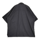 BEAMS ソリッドイージーハーフスリーブシャツ サイズM 定価12100円 ポリエステルレーヨン 半袖シャツ ブラック メンズ ビームス【中古】6-0630S♪