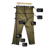 BEAMS MORLES モアレス グルカパンツ 洋服の青山 コットン サイズM センタープレス パンツ カーキ メンズ ビームス【中古】6-0816G∞
