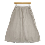vie evam eva V221T911 linen sarrouel pants 日本製 サルエルパンツ ベージュ レディース ヴィー エヴァムエヴァ【中古】6-0805M∞