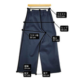 veritecoeur ストレートタックパンツ 定価35200円 VC-2632A イージー ワイド パンツ ネイビー レディース ヴェリテクール【中古】6-0519G♪