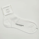 ARTS&SCIENCE 新品 TENNIS SOCKS プレーンコットンヤーン 23-25cm ソックス 靴下 ホワイト レディース アーツ&サイエンス【中古】6-0628G∞