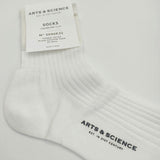ARTS&SCIENCE 新品 TENNIS SOCKS プレーンコットンヤーン 23-25cm ソックス 靴下 ホワイト レディース アーツ&サイエンス【中古】6-0628G∞