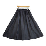 URBAN RESEARCH DOORS ドットタックギャザースカート DRA7-25A105 ロングスカート ネイビー ホワイト レディース アーバンリサーチドアーズ【中古】6-0805M∞