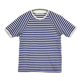 Charpentier de Vaisseau ボーダー ラグラン サイズ1 半袖Ｔシャツ カットソー ホワイト ブルー レディース シャルパンティエドゥヴェッソ【中古】6-0607S♪