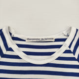 Charpentier de Vaisseau ボーダー ラグラン サイズ1 半袖Ｔシャツ カットソー ホワイト ブルー レディース シャルパンティエドゥヴェッソ【中古】6-0607S♪
