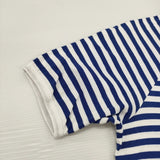 Charpentier de Vaisseau ボーダー ラグラン サイズ1 半袖Ｔシャツ カットソー ホワイト ブルー レディース シャルパンティエドゥヴェッソ【中古】6-0607S♪