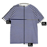 Charpentier de Vaisseau ボーダー ラグラン サイズ1 半袖Ｔシャツ カットソー ホワイト ブルー レディース シャルパンティエドゥヴェッソ【中古】6-0607S♪
