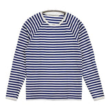 Charpentier de Vaisseau ボーダー ラグラン 長袖Ｔシャツ カットソー ロンＴ ホワイト ブルー レディース シャルパンティエドゥヴェッソ【中古】6-0805M∞