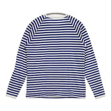 Charpentier de Vaisseau ボーダー ラグラン 長袖Ｔシャツ カットソー ロンＴ ホワイト ブルー レディース シャルパンティエドゥヴェッソ【中古】6-0805M∞