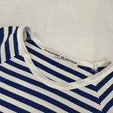 Charpentier de Vaisseau ボーダー ラグラン 長袖Ｔシャツ カットソー ロンＴ ホワイト ブルー レディース シャルパンティエドゥヴェッソ【中古】6-0805M∞