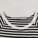 Charpentier de Vaisseau ボーダー ラグラン サイズ1 半袖Ｔシャツ カットソー ブラック ホワイト レディース シャルパンティエドゥヴェッソ【中古】6-0607S♪