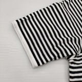 Charpentier de Vaisseau ボーダー ラグラン サイズ1 半袖Ｔシャツ カットソー ブラック ホワイト レディース シャルパンティエドゥヴェッソ【中古】6-0607S♪