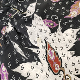 ISABEL MARANT 花柄ドレス 総柄 シルク サイズ36 アシンメトリー ワンピース ブラック ホワイト レディース イザベルマラン【中古】6-0619M♪
