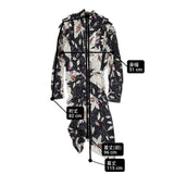 ISABEL MARANT 花柄ドレス 総柄 シルク サイズ36 アシンメトリー ワンピース ブラック ホワイト レディース イザベルマラン【中古】6-0619M♪