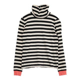 A.P.C. フランス製 コットン ボーダー サイズS 長袖Ｔシャツ カットソー ロンＴ アイボリー ブラック レディース アーペーセー【中古】6-0813M∞