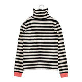 A.P.C. フランス製 コットン ボーダー サイズS 長袖Ｔシャツ カットソー ロンＴ アイボリー ブラック レディース アーペーセー【中古】6-0813M∞